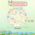 wonmon 30 9 Inch PCS Disposable Easter Paper Plates, Round Colorful Easter Flower Plate Spring Dessert Cake Plates