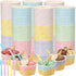 Jingmore 120 Set Paper Ice Cream Cups Bulk with Spoons 8 oz Disposable