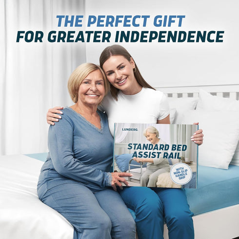 Lunderg Bed Assist Rail for Seniors with Non-Slip Grab Bar - Easy to Install Bed Rails for Elderly Adults Safety