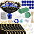 Maysing Money Bouquet Kit 12 Pcs Glitter Roses 20 Sheet Flower Wrapping Paper