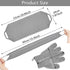 Anezus Exfoliating Back Scrubber Bath Gloves Set - Exfoliating Shower Towel with Gloves for Body Scrub (Grey)