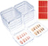 ISKYBOB 12 Packs Clear Press On Nails Storage Boxes, Fake Nails Packing Cases for Home DIY, Nail Salon (3.3 x 3.3in)