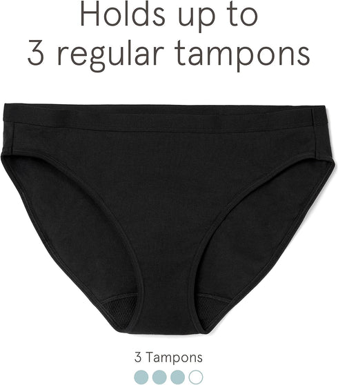 LOLA Reusable Cotton Bikini Period Panties for Women - Comfortable Washable Underwear