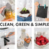 SUPERSCANDI 10 Pack Swedish Dishcloths for Kitchen - 100% Biodegradable & Compostable, Washable, Food-Safe, Grey