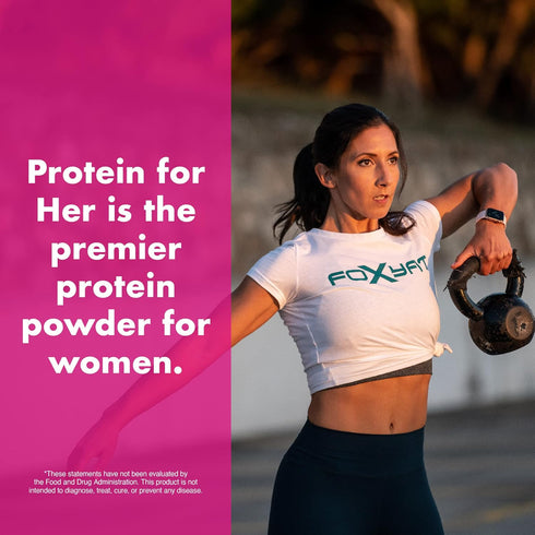 Protein for Her, Double Chocolate Whey Protein Powder with CLA and Biotin, 1.91 lbs
