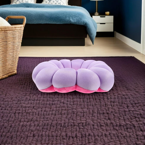 Hemobllo Flower Shaped Donut Seat Cushion Nursing Pillow for Elderly Bedridden Patients, Pumpkin Round Body Positioner