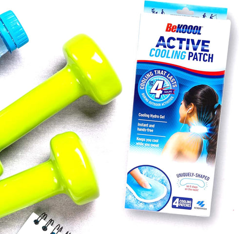 BeKoool Active Cooling Patch, 4 Count for Cooling Relief During Mild to Moderately Strenuous Activities