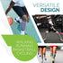 Run Forever Calf Compression Sleeves for Men and Women, Footless Socks for Runners and Pain Relief - 2-pack Black/Grey