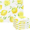 CaTaKu Lemons Leaves Kitchen Dish Cloths | 6 Pack | Reusable Microfiber Cleaning Cloths for Kitchen Drying