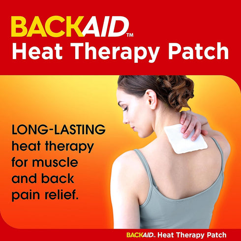 Backaid Heat Therapy Patch, Air-Activated Therapeutic Heat for Back, Shoulders, and Neck Pain Relief, 8 Count