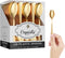 120 Pack Heavy Duty Gold Plastic Tea Spoons - Disposable Silverware for Catering, Parties, Weddings