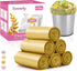 4 Gallon Small Gold Trash Bags, 180pcs Strong Golden Garbage Bags for Bathroom Trash Can Bin Liners
