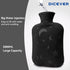 Hot Water Bottle with Soft Cover, 2L for Menstrual Cramps, Neck and Shoulder Pain Relief, Dark Grey