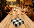 Iconikal 75-Count Black Gingham Disposable Paper Party Napkins - White Buffalo Plaid, Dinner Size