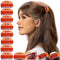 RC ROCHE ORNAMENT 12 Pcs Women's Jaw Claw Flat Clutcher Clamp, No Slip Grip Hair Clip, Small Brown