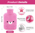 samply Hot Water Bottle with Cute Fleece Cover, Hot Water Bag for Hot and Cold Compress, Hand Feet Warmer, Neck