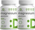 DEAL SUPPLEMENT 2 Pack Magnesium Glycinate 500mg, 480 Veggie Capsules for Muscle, Joint, Heart, Digestive Health