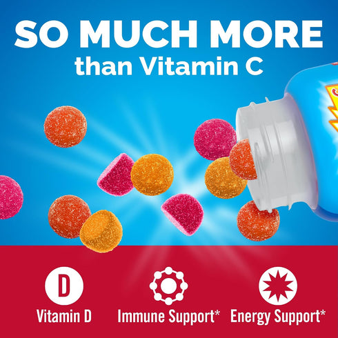 Immune Gummies 44CT Emergen-C Kidz Vitamin C Support Fun-Tastic Fruit includes Zinc, Manganese, B Vitamins and Vitamin
