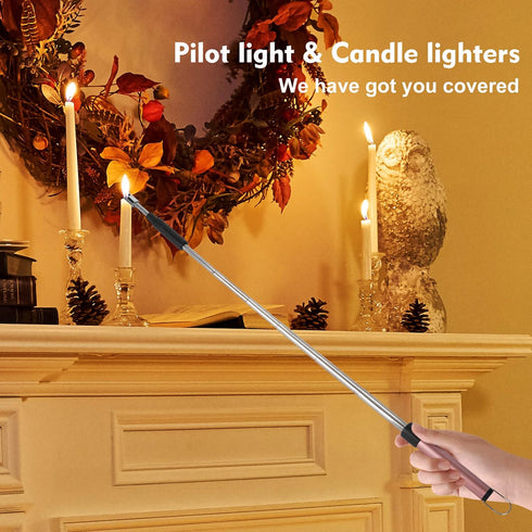 Navpeak Candle Arc Lighters, 70cm Long Flexible Neck, Rechargeable Electric Flameless Lighter for Kitchen