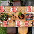 DYLIVeS 100 Pack Red and White Polka Dots Guest Towel Napkins, 3-Ply Disposable Dinner Napkins for Parties & Events