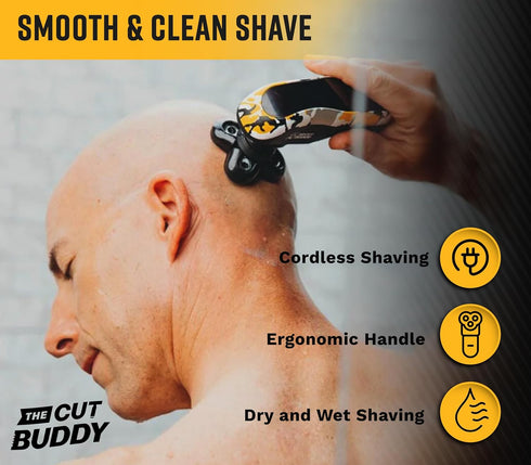 Replacement Shaver Head, 5-Blade Universal Rotary Wet & Dry for Coarse Hair, 1 Unit