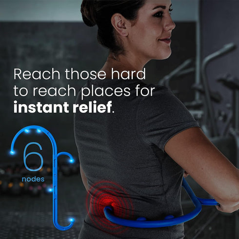 LiBa Back and Neck Massager - Trigger Point Massage Tools for Pain Relief and Manual Massage Hook Therapy Handheld Back