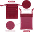 G2PLUS Red Velvet Jewelry Pouches, 20PCS Small Gift Bags with Drawstring, Wine Red Christmas Bags for Wedding Favors