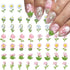 VOTACOS Flower Nail Charms, Summer Nail Art Supplies, Colorful Flower Nail Gems for Women Nail Design