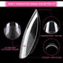 UNA GELLA Extra Short Almond Nail Tips, Full Cover 504PCS Gel x Nail Tips for Home DIY Salon