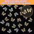 Juome Nail Charms, 40 Pcs 3D Butterfly Shape Charms for Nail Art Decorations