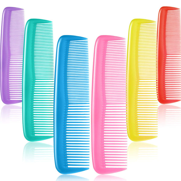 Leinuosen 24 Pieces Hair Combs Set, Plastic Hair Comb for Women and Men in Yellow, Purple, Green, Blue, Red, Pink