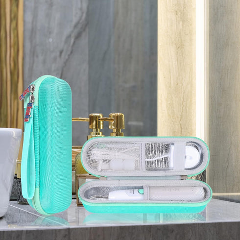 khanka Hard Electric Toothbrush Travel Case with 2 Pack Toothpaste Cap, Compatible with Philips Sonicare