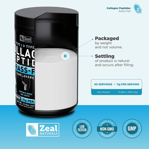 Pure Collagen Peptides Powder, 60 Servings