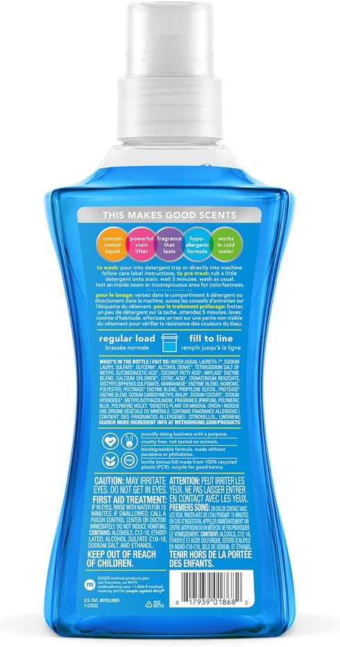 Method Liquid Laundry Detergent, Fresh Air, 66 Loads, Biodegradable, 53.5 Fl Oz (Pack of 1)
