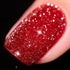 YTD Likomey Reflective Glitter Gel Nail Polish, 15ml Red Flash Diamond Shimmer Gel for Salon Home Nail Art
