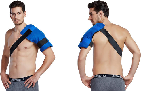 Koo-Care Large Flexible Gel Ice Pack & Wrap with Straps for Hot Cold Therapy, Pain Relief for Shoulder, Back, Knee
