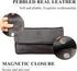 FIREDOG Genuine Leather Smoking Tobacco Pipe Pouch - Case Bag for 2 Pipes, Tamper Tool, Brown