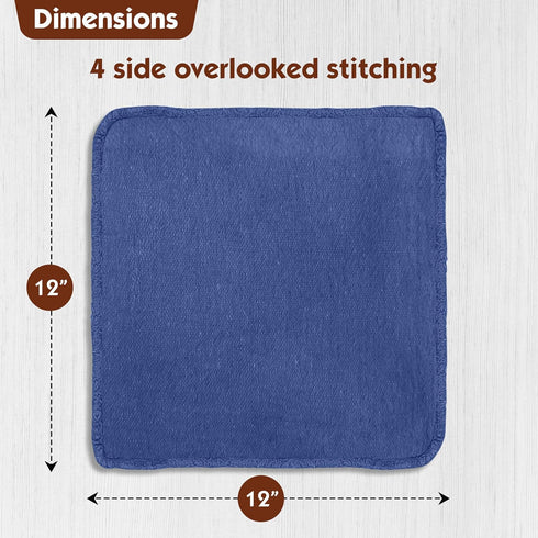Nabob Wipers 100 Pack 100% Commercial 14"x14" (100 Pack, Auto Mechanic Shop Towels Bulk Rags Cotton Grade Shop Rags