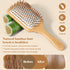 Natural Wooden Bamboo Hair Brush and Detangle Tail Comb, Paddle Hairbrush for Women, Men, Kids, Curly Hair Health