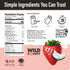 WILD SOCIETY Premium Clear Whey Protein + Electrolytes, Strawberry Coconut, 16 oz