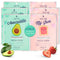 SpaLife Let’s Avocuddle & You're My Jam Face Masks 6 Pack Bundle, Avocado & Strawberry Extract for Hydration