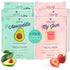 SpaLife Let’s Avocuddle & You're My Jam Face Masks 6 Pack Bundle, Avocado & Strawberry Extract for Hydration