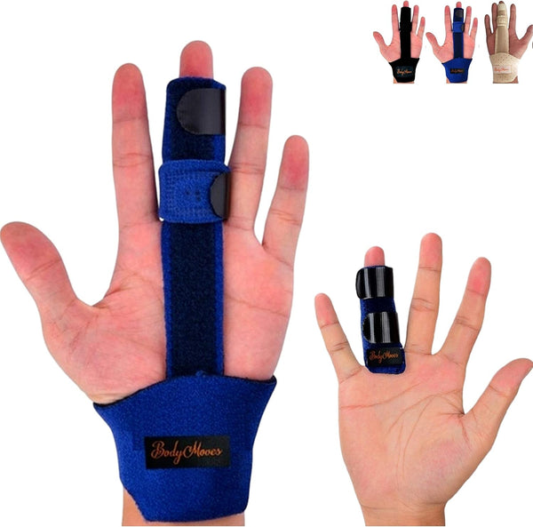 BodyMoves Finger Splint and Extension Splint for Trigger Finger, Aqua Blue