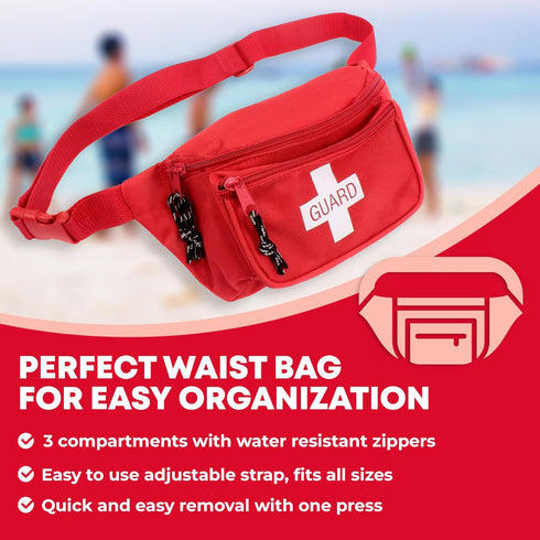 Pack/Hip Pack, (72 Set) Ever Ready First Aid, Fanny Fully Stocked First Aid Kit with Adult & Infant CPR Combo Masks