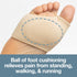 ZenToes Metatarsal Pads for Men and Women - Ball of Foot Pain Relief Cushions with Gel Inserts (Medium, Beige)