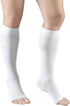 Truform Compression Stockings, 20-30 mmHg, Knee High Length, Open Toe, White, Medium