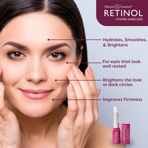 Retinol Anti-Aging Eye Stick – Treatment Balm for Younger Looking Eyes – Hydrates, Firms, Brightens Fine Lines
