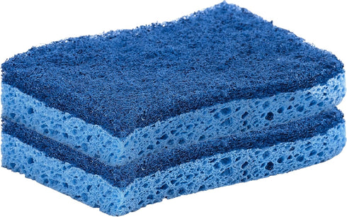 Non-Scratch Cellulose Sponge Kitchen Scrub Sponge with Scouring Pad Set, Good for