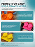 SPORTS WORLD VISION 4PC Flat Flip Top Contact Lens Cases | Colorful Travel Lens Holders with L/R Compartments