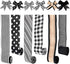 Wired Ribbons - Polyester Buffalo Plaid, Stripes, Dot, and Burlap - 2.5 inch Ribbons, 6 Rolls 30 Yards for Decoration